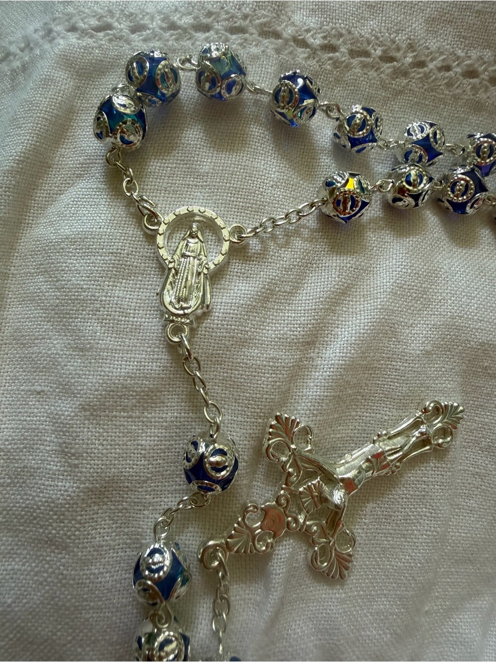 Authentic Turquish Artisan Beaded crucifix Handcrafted in Ephesus - Picture 2 of 8
